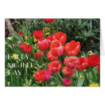 Red Tulips, Mother's Day Greeting Card
