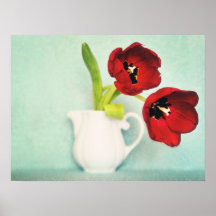 Red tulips posters