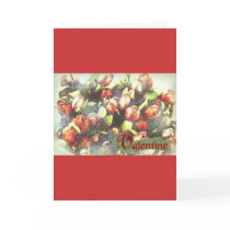 Red Tulips, Valentine's Day Card