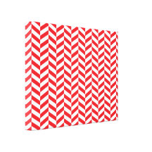 Red Twill Herringbone  print. Canvas Print