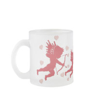 Red Valentine's Day Cupid and Hearts Mug