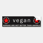 Red Vegan Pride Bumper Sticker