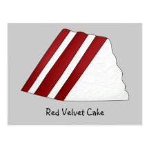 Red Velvet Cake Recipe Card Post Card