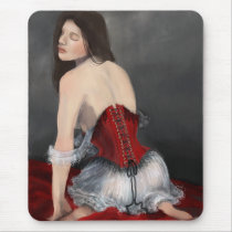 Red Velvet Corset Mouse Pads