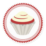 Red Velvet Cupcake Envelope Seal Sticker