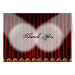 Red Velvet Curtain Stage Wedding Thank You card