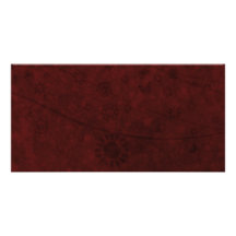 Red Velvet Retro Flowers and Butterflies Abstract Custom Photo Card