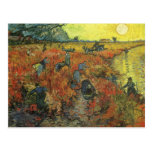 Red Vineyard by van Gogh Vintage Impressionism Art Postcard