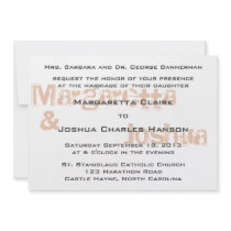 Red Vintage Brick Graffiti Wedding Invitation