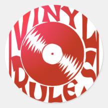 Red Vinyl Rules, ok? Stickers