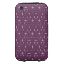 Red Violet 70’s Floral iPhone 3 Tough Cases