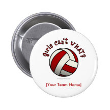 Red Volleyball Pin