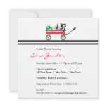Red Wagon Baby Shower Invitation