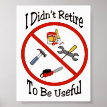 Red Warning Sign with tools Poster