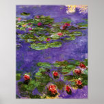 Red Water Lilies by Claude Monet Print