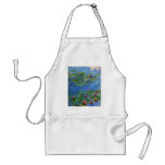 Red Water Lilies, Claude Monet Apron