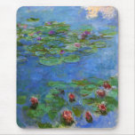 Red Water Lilies, Claude Monet Mousepads