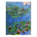 Red Water Lilies, Claude Monet Post Cards