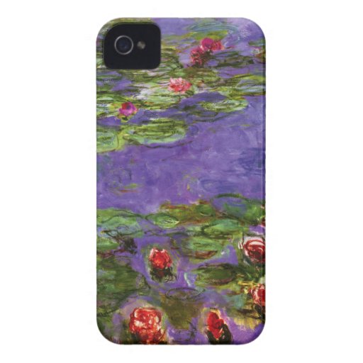 Red Water Lilies iPhone 4 Case-Mate Case