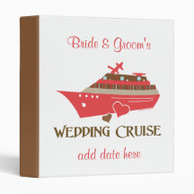 Red Wedding Cruise Album 3 Ring Binder