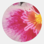 Red Welcome flowers Round Sticker