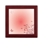 Red Whimsical Floral Tile Gift Box