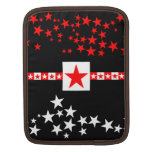 Red, White and Black Stars and Squares Design Sleeves For iPads