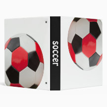 Red White and Black Vinyl Binder