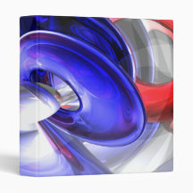 Red, White and Blue Abstract Binder