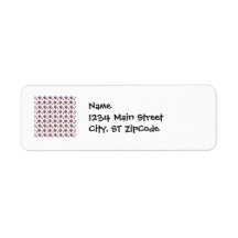 Red White and Blue All American Pattern Return Address Label