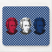 Red, White, and Blue -- Andrew Jackson Mousepads