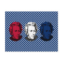 Red, White, and Blue -- Andrew Jackson with Stars Post Cards