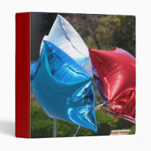 Red White and Blue balloons binder