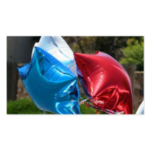 Red White and Blue balloons business cards