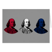 Red, White, and Blue -- Ben Franklin Cards