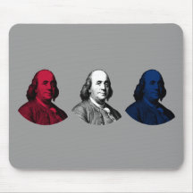 Red, White, and Blue -- Ben Franklin Mousepad