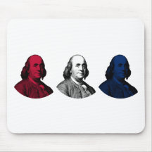 Red, White, and Blue -- Ben Franklin Mousepads