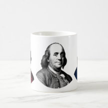 Red, White, and Blue -- Ben Franklin Mugs