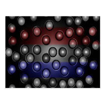 Red White and Blue Bulbs by Skullnskin™ Post Card