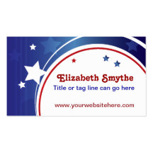 Red White and Blue Business Card