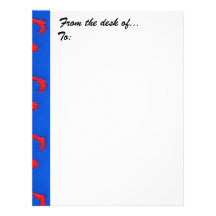 Red White and Blue Customized Letterhead