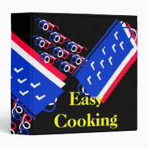 Red White and Blue Designed Binder