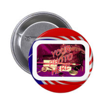 Red White and Blue Frame Buttons
