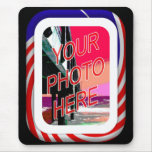 Red White and Blue Frame Mouse Pads