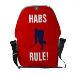 RED WHITE AND BLUE HOCKEY COMMUTER BAG