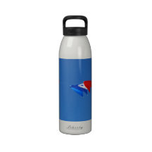 Red, White, And Blue Kite Drinking Bottle