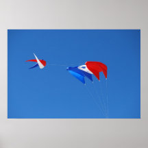Red, White, And Blue Kite Poster