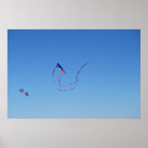 Red, White, And Blue Kite Posters