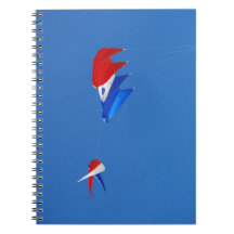 Red, White, And Blue Kite Spiral Note Book