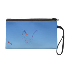 Red, White, and Blue Kite Wristlet Clutch